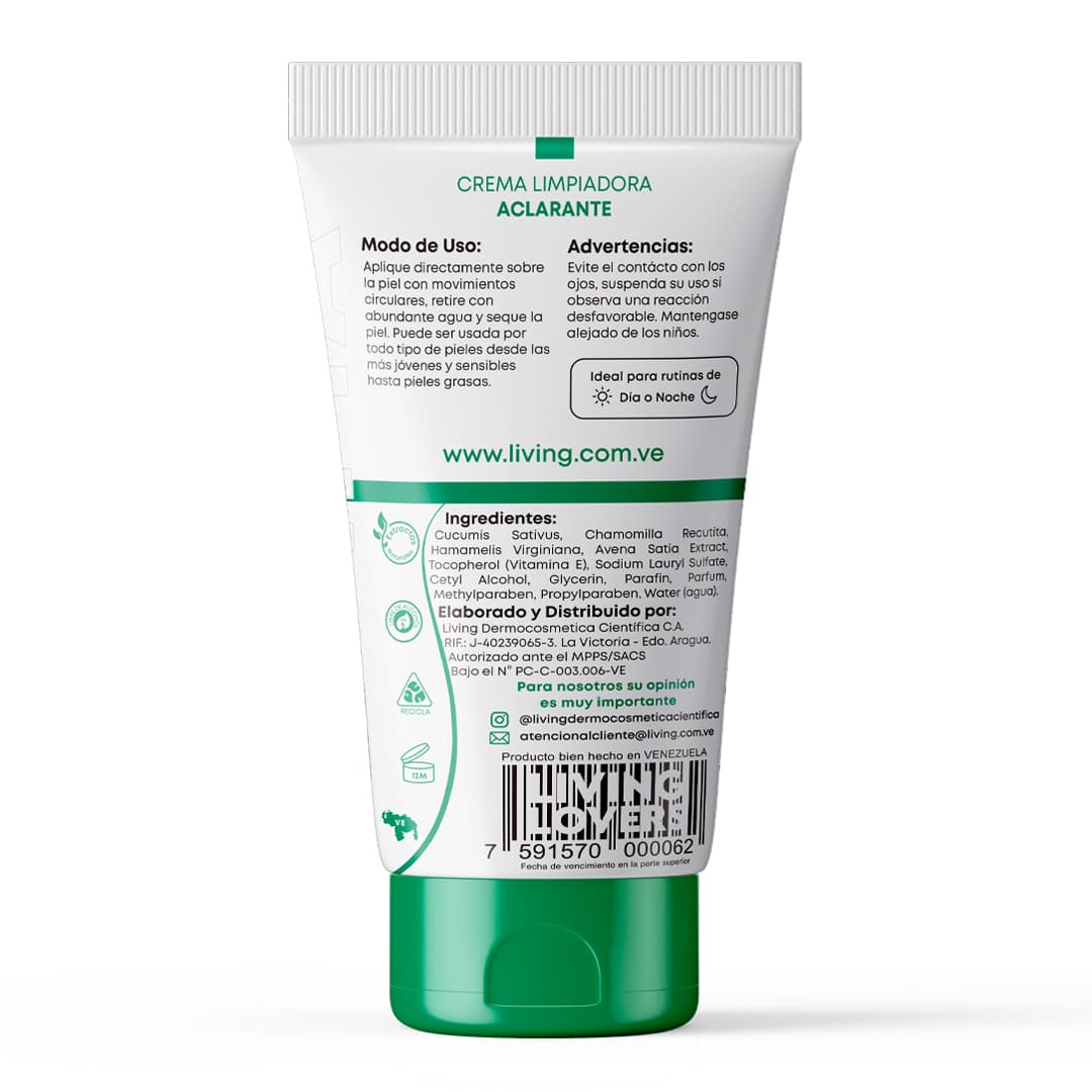 crema limpiadora aclarante